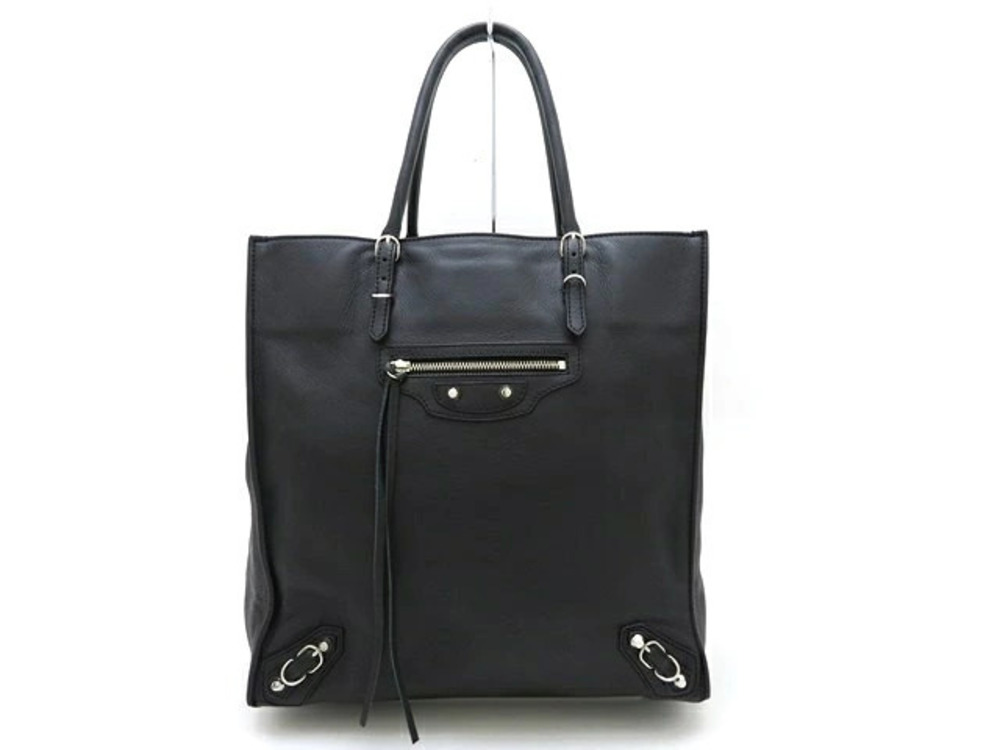 Balenciaga Bag Tote Paper Calf Black